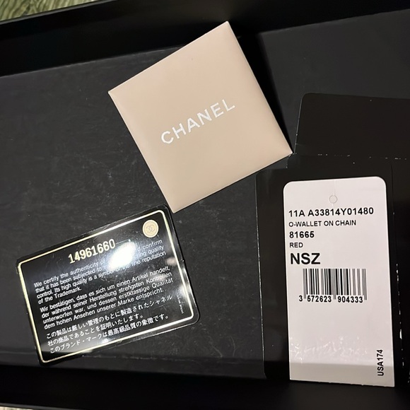 Red Chanel Quilted WOC Wallet on Chain - Picture 14 of 14